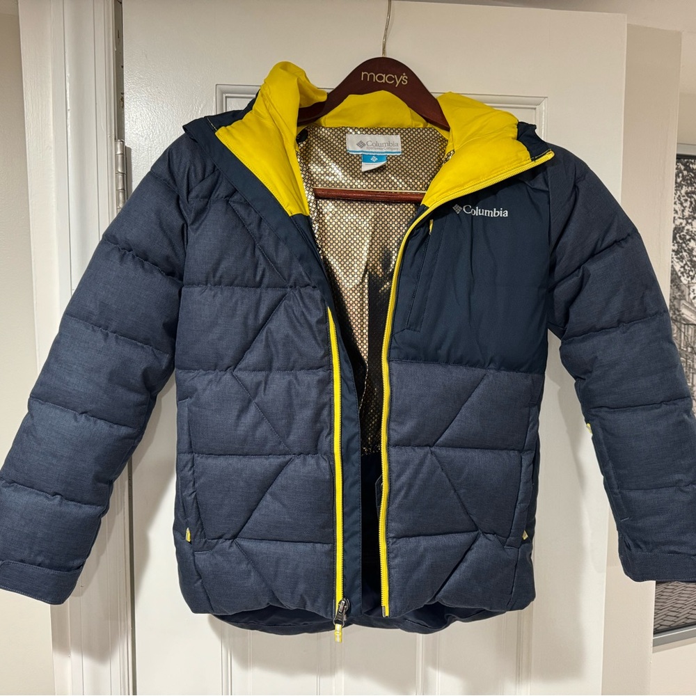 Columbia Kids' Puffer Jacket in Navy and Yellow